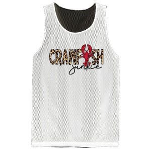 Crawfish Junkie Leopard Cheetah Crawfish Lover Mesh Reversible Basketball Jersey Tank