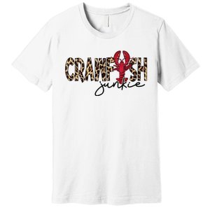 Crawfish Junkie Leopard Cheetah Crawfish Lover Premium T-Shirt