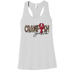 Crawfish Junkie Leopard Cheetah Crawfish Lover Women's Racerback Tank