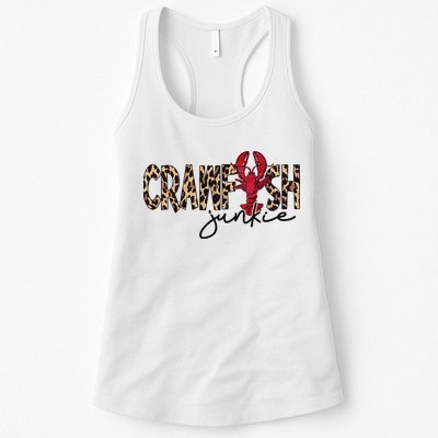 Crawfish Junkie Leopard Cheetah Crawfish Lover Womens Tank Top