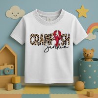 Crawfish Junkie Leopard Cheetah Crawfish Lover Toddler T-Shirt