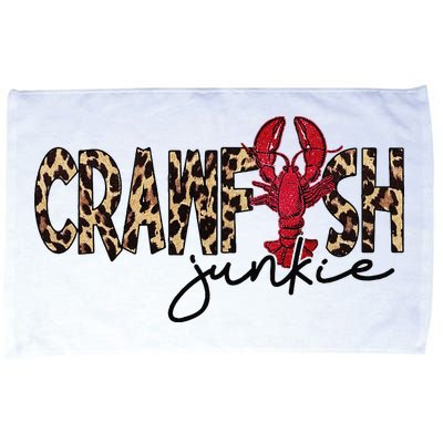 Crawfish Junkie Leopard Cheetah Crawfish Lover Microfiber Hand Towel