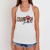 Crawfish Junkie Leopard Cheetah Crawfish Lover Women's Knotted Racerback Tank