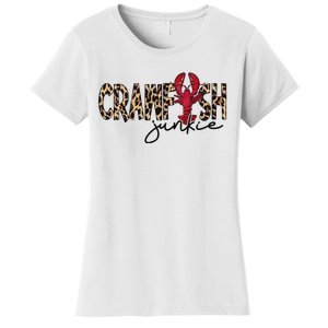 Crawfish Junkie Leopard Cheetah Crawfish Lover Women's T-Shirt