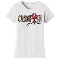 Crawfish Junkie Leopard Cheetah Crawfish Lover Women's T-Shirt