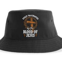 Christian Jesus Lover Fully Vaccinated By The Blood Of Jesus Sustainable Bucket Hat