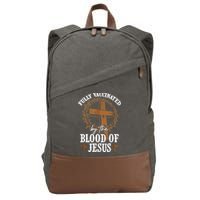 Christian Jesus Lover Fully Vaccinated By The Blood Of Jesus Cotton Canvas Backpack