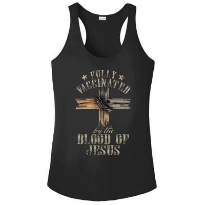 Christian Jesus Lover Fully Vaccinated By The Blood Of Jesus 1 Ladies PosiCharge Competitor Racerback Tank