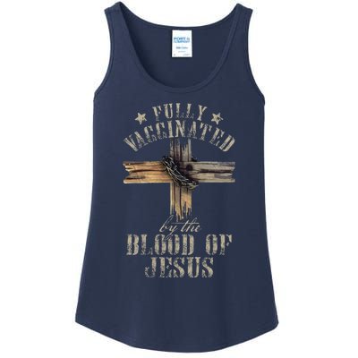 Christian Jesus Lover Fully Vaccinated By The Blood Of Jesus 1 Ladies Essential Tank