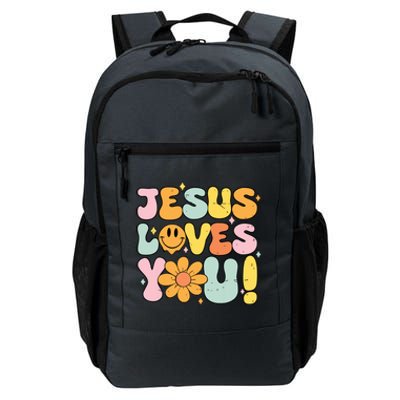 Christian Jesus Loves You Groovy Cute Vintage Vintage Daily Commute Backpack