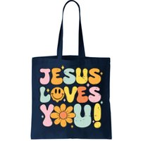 Christian Jesus Loves You Groovy Cute Vintage Vintage Tote Bag