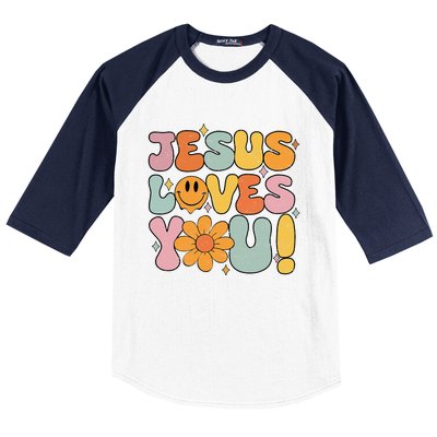 Christian Jesus Loves You Religious Baseball Sleeve Shirt