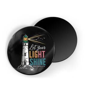 Christianity Jesus Lighthouselet Your Light Shine Magnet