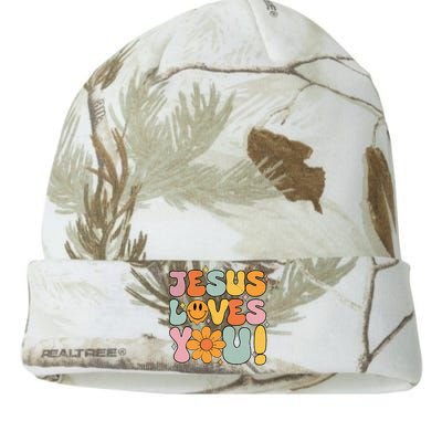 Christian Jesus Loves You Groovy Girl Women Gift Kati Licensed 12" Camo Beanie