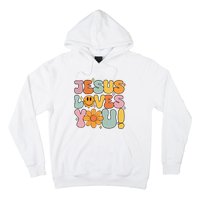 Christian Jesus Loves You Groovy Girl Women Gift Hoodie