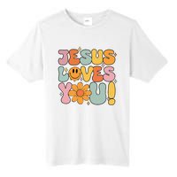 Christian Jesus Loves You Groovy Girl Women Gift Tall Fusion ChromaSoft Performance T-Shirt