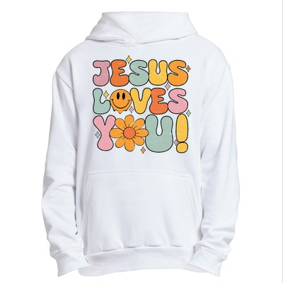 Christian Jesus Loves You Groovy Girl Women Gift Urban Pullover Hoodie