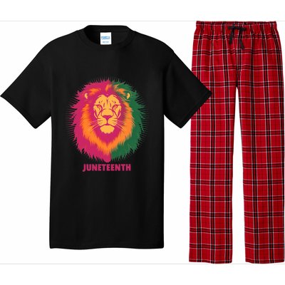 Celebrate Junenth Lion African American Freedom Day 1865 Gift Pajama Set