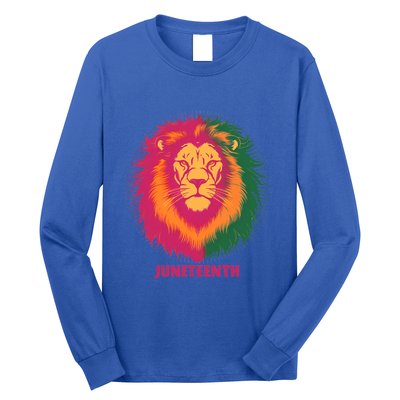 Celebrate Junenth Lion African American Freedom Day 1865 Gift Long Sleeve Shirt