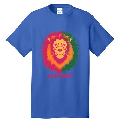 Celebrate Junenth Lion African American Freedom Day 1865 Gift Tall T-Shirt