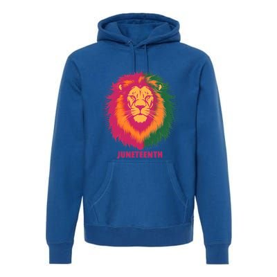 Celebrate Junenth Lion African American Freedom Day 1865 Gift Premium Hoodie