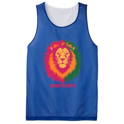 Celebrate Junenth Lion African American Freedom Day 1865 Gift Mesh Reversible Basketball Jersey Tank