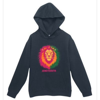 Celebrate Junenth Lion African American Freedom Day 1865 Gift Urban Pullover Hoodie