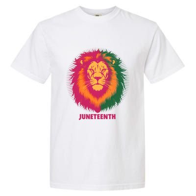 Celebrate Junenth Lion African American Freedom Day 1865 Gift Garment-Dyed Heavyweight T-Shirt