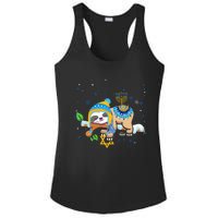 Cute Jewish Menorah Hanukkah Sloth Chanukah Ladies PosiCharge Competitor Racerback Tank