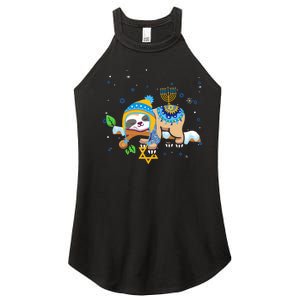 Cute Jewish Menorah Hanukkah Sloth Chanukah Women's Perfect Tri Rocker Tank