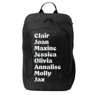 Clair Joan Maxine Jessica Olivia Annalise Molly Jax City Backpack