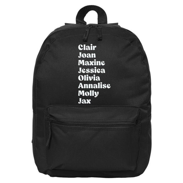 Clair Joan Maxine Jessica Olivia Annalise Molly Jax 16 in Basic Backpack