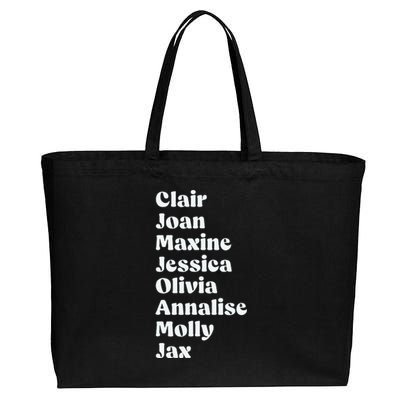 Clair Joan Maxine Jessica Olivia Annalise Molly Jax Cotton Canvas Jumbo Tote