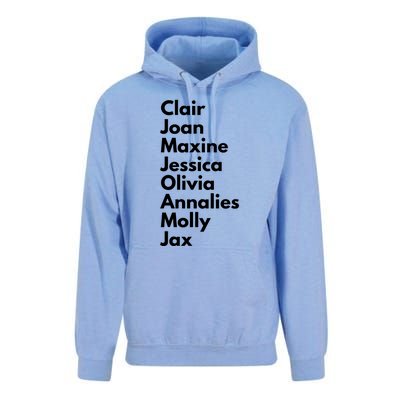 Clair Joan Maxine Jessica Olivia Annalies Molly Jax Unisex Surf Hoodie