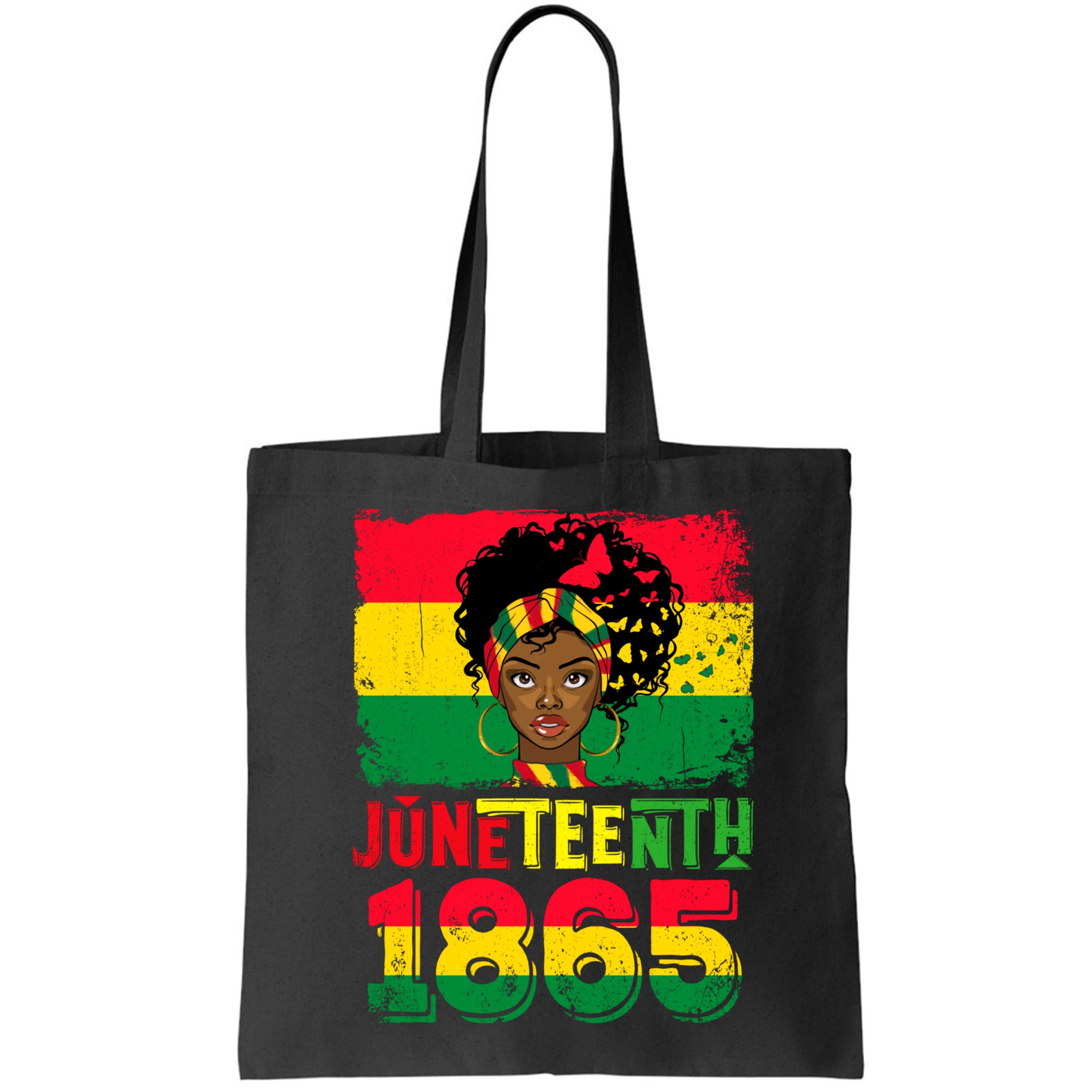 Celebrate Juneteenth Messy Bun Black Women 1865 Juneteenth Bag