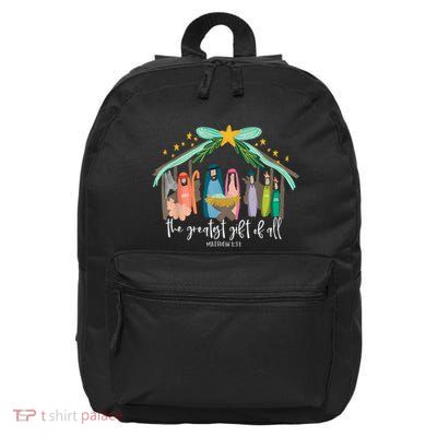 Christian Jesus Merry Christmas Xmas Holiday Pajamas Family 16 in Basic Backpack