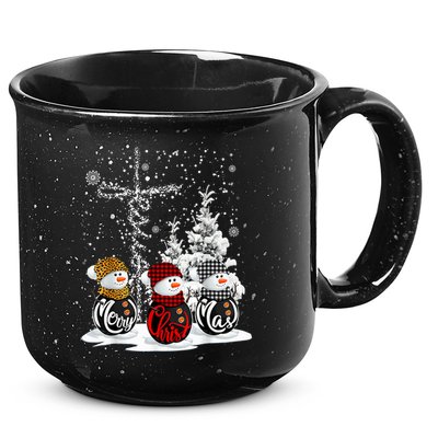 Cross Jesus Merry Christmas Snowman Funny Xmas For Christian 15oz Campfire Ceramic Mug
