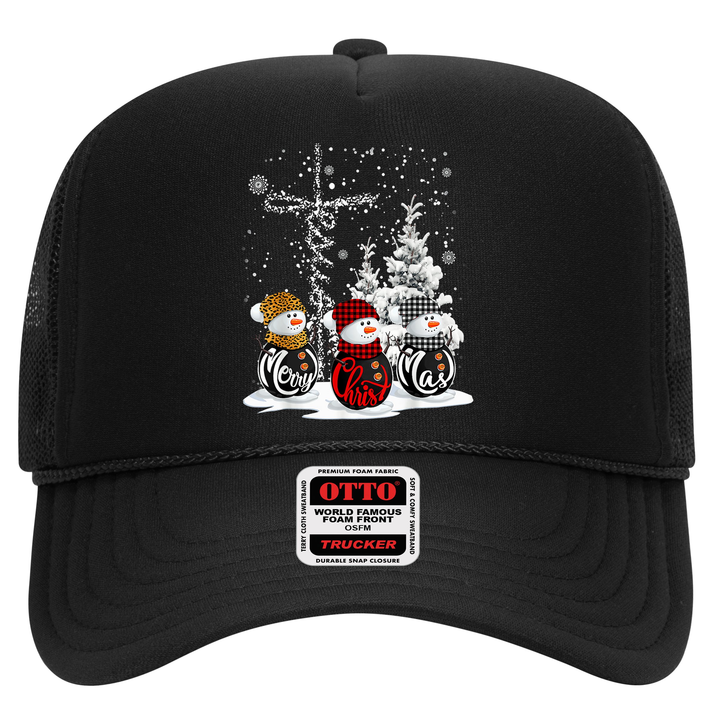 Cross Jesus Merry Christmas Snowman Funny Xmas For Christian Hat
