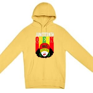 Celebrate Juneteenth Messy Bun Black Women Queen Juneteenth Gift African Pride Premium Pullover Hoodie