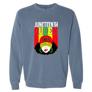 Celebrate Juneteenth Messy Bun Black Women Queen Juneteenth Gift African Pride Garment-Dyed Sweatshirt