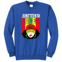 Celebrate Juneteenth Messy Bun Black Women Queen Juneteenth Gift African Pride Sweatshirt