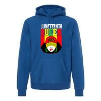 Celebrate Juneteenth Messy Bun Black Women Queen Juneteenth Gift African Pride Premium Hoodie