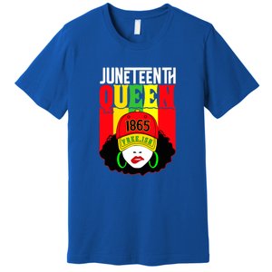 Celebrate Juneteenth Messy Bun Black Women Queen Juneteenth Gift African Pride Premium T-Shirt