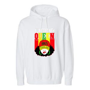 Celebrate Juneteenth Messy Bun Black Women Queen Juneteenth Gift African Pride Garment-Dyed Fleece Hoodie