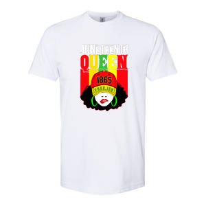 Celebrate Juneteenth Messy Bun Black Women Queen Juneteenth Gift African Pride Softstyle CVC T-Shirt