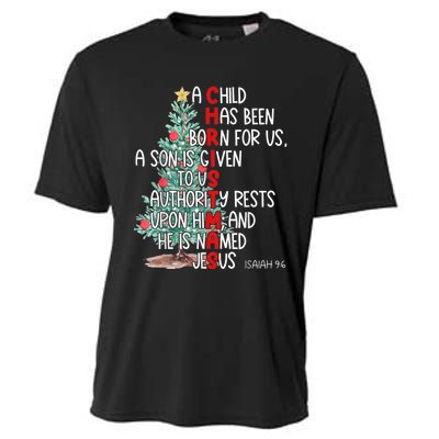 Christmas Jesus Mighty God Isaiah 9 6 Faith Christian Cooling Performance Crew T-Shirt