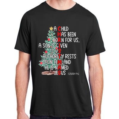 Christmas Jesus Mighty God Isaiah 9 6 Faith Christian Adult ChromaSoft Performance T-Shirt