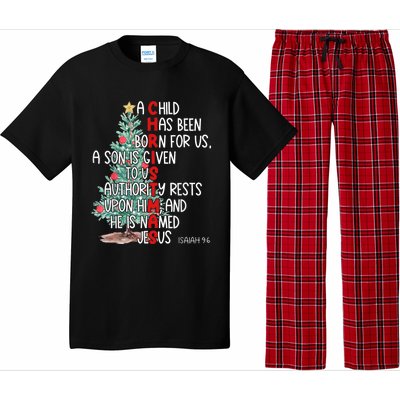 Christmas Jesus Mighty God Isaiah 9 6 Faith Christian Pajama Set