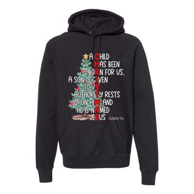 Christmas Jesus Mighty God Isaiah 9 6 Faith Christian Premium Hoodie