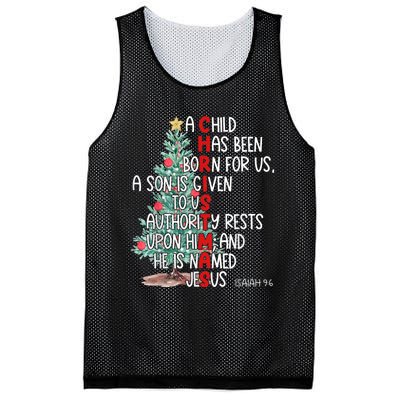 Christmas Jesus Mighty God Isaiah 9 6 Faith Christian Mesh Reversible Basketball Jersey Tank